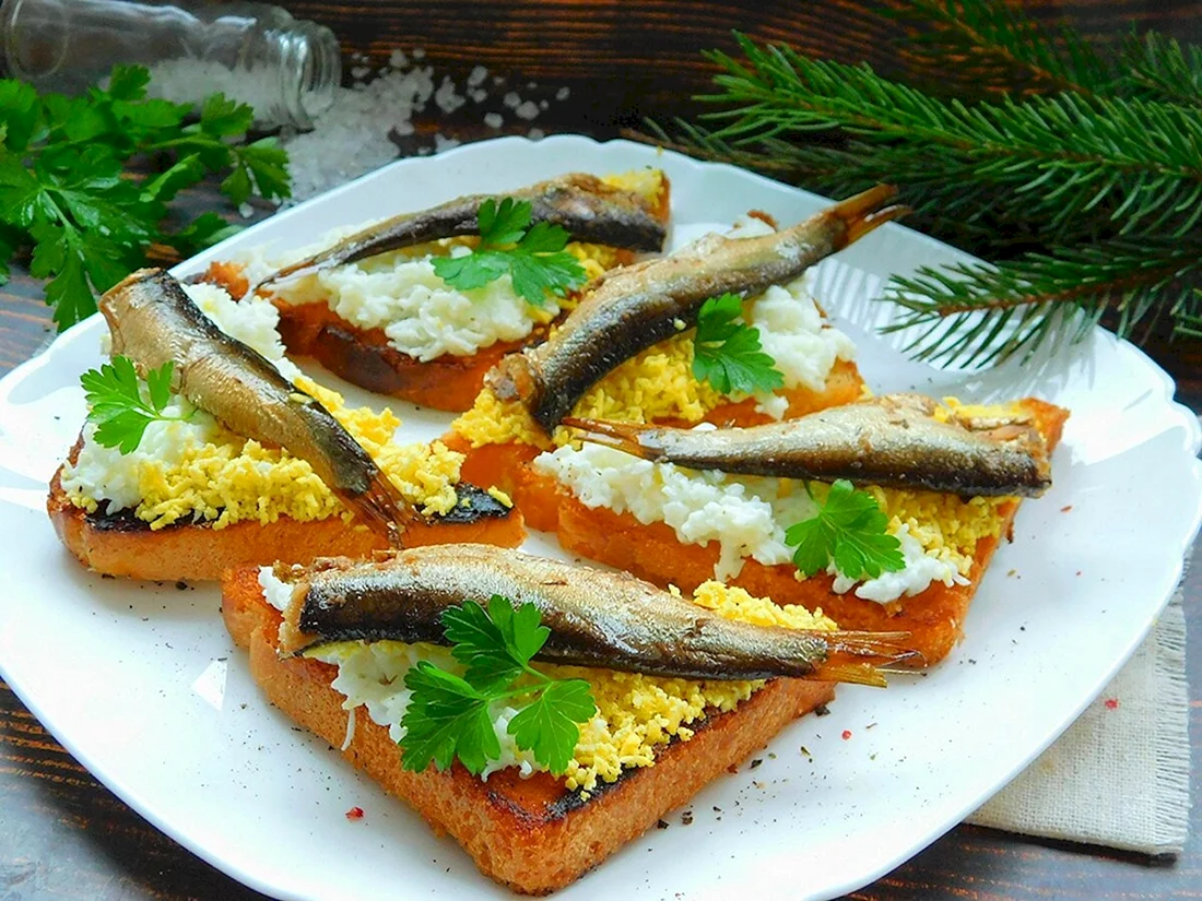 Анастасия Скрипкина бутерброды со шпротами