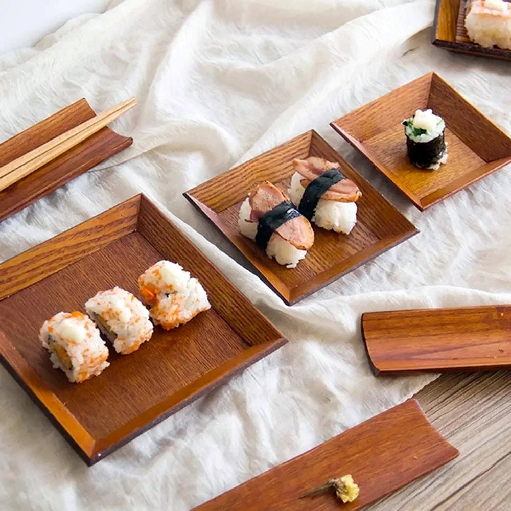 Деревянная тарелка для суши
