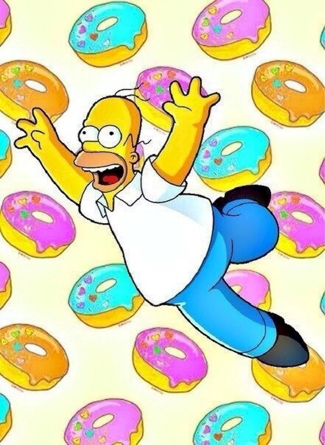 Гомер симпсон ест пончик