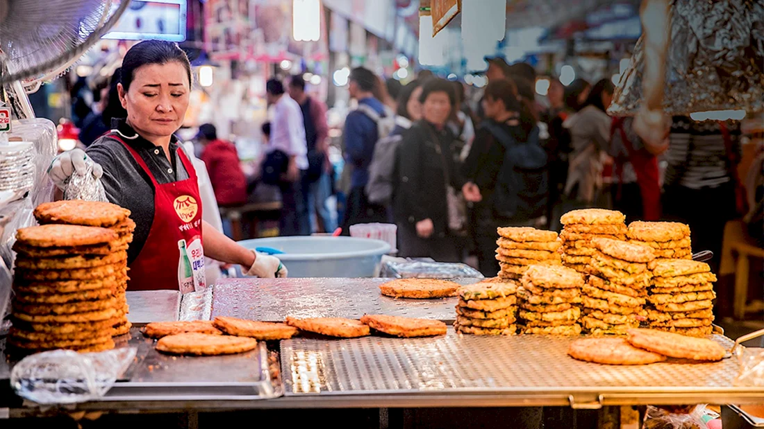 Южная Корея уличная еда