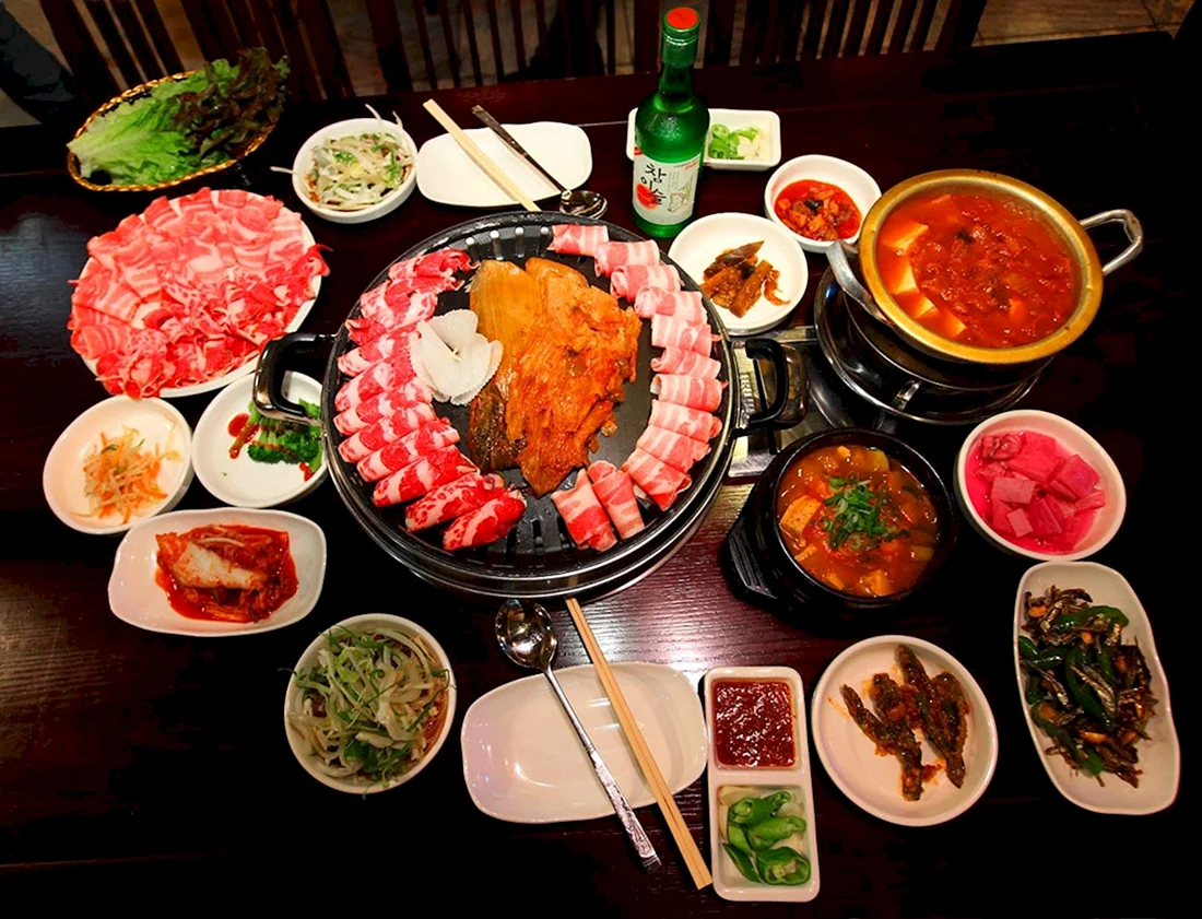 Корейская еда Джокбал