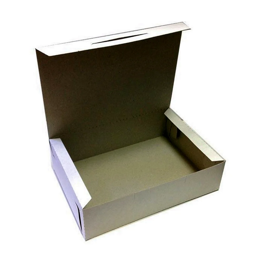 Короб бумажный 215х150х60мм для кондитерских изделий белый РПМ