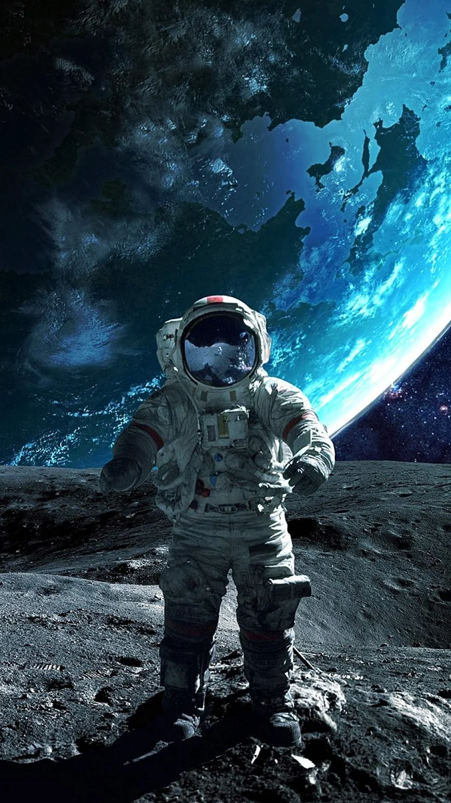 Космонавт в космосе