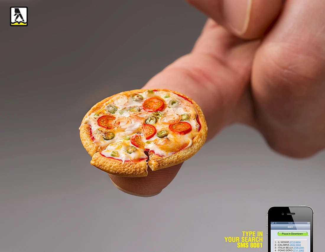 Креативная реклама пиццерии