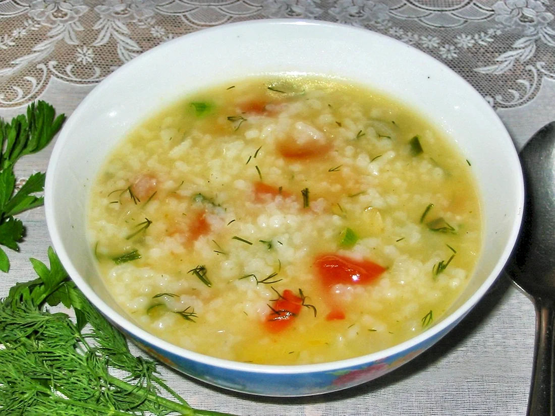 Куриный рисовый суп
