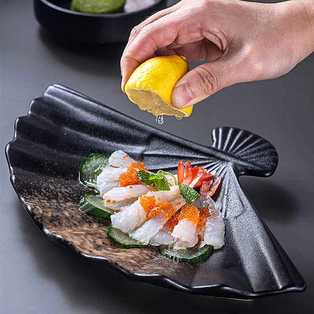 Необычная керамическая тарелка для суши