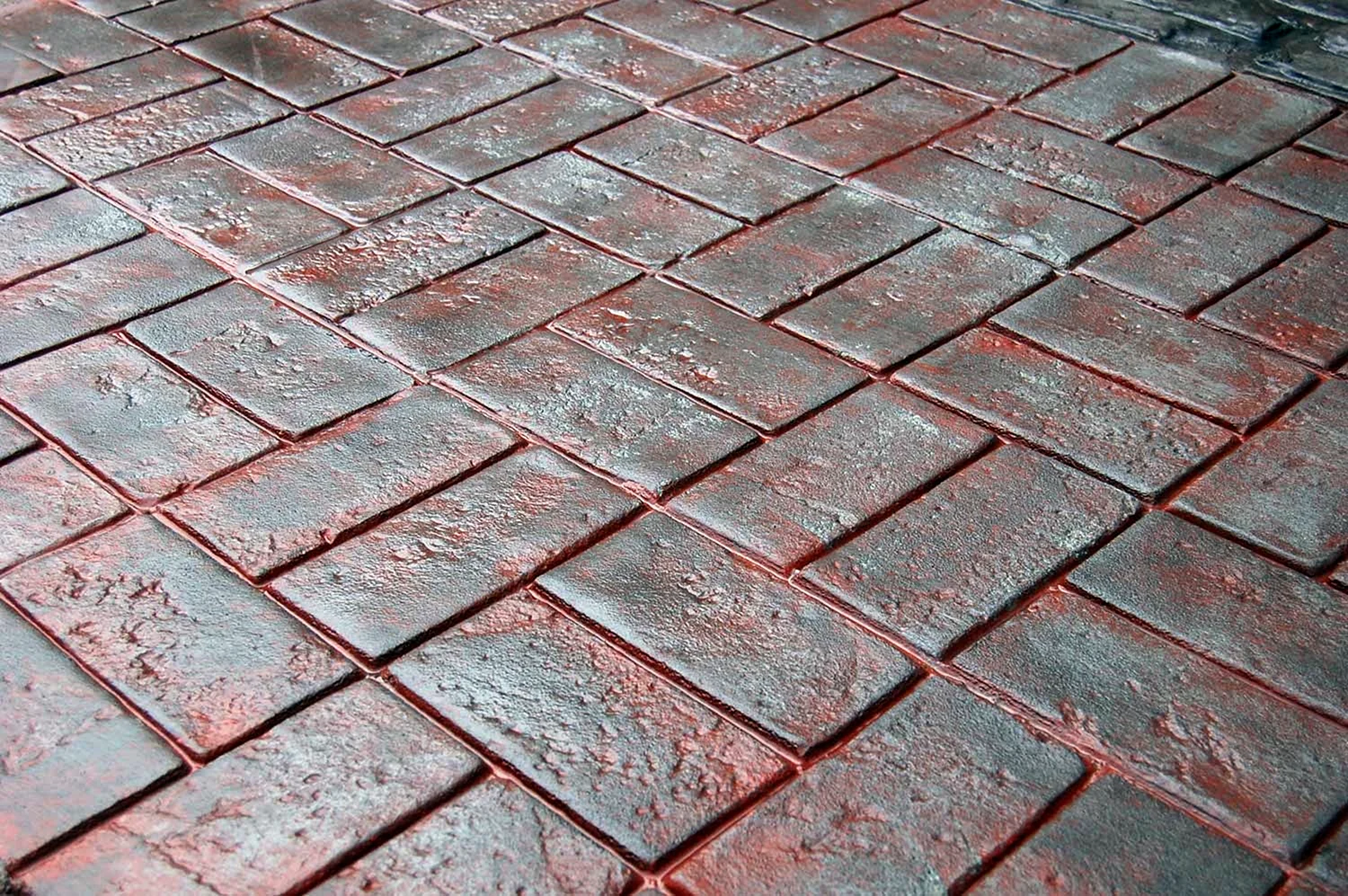 Печатный бетон при Красном кирпиче