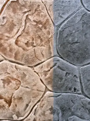 Печатный бетон тесаный камень