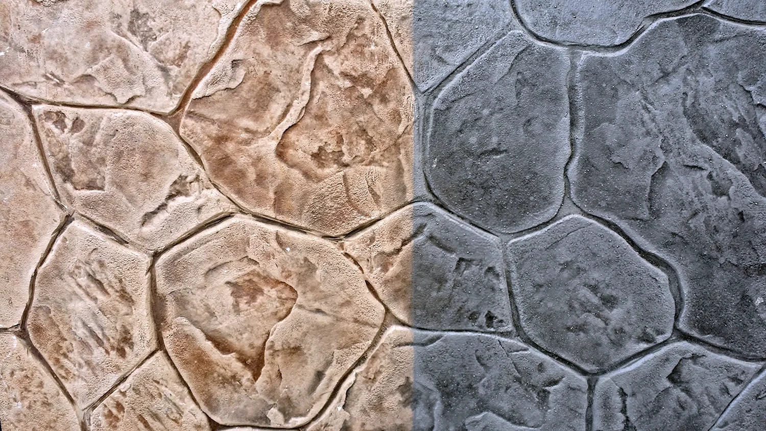 Печатный бетон тесаный камень