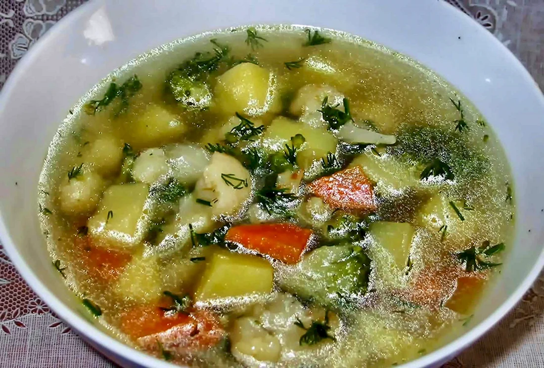 Суп из цветной и брокколи