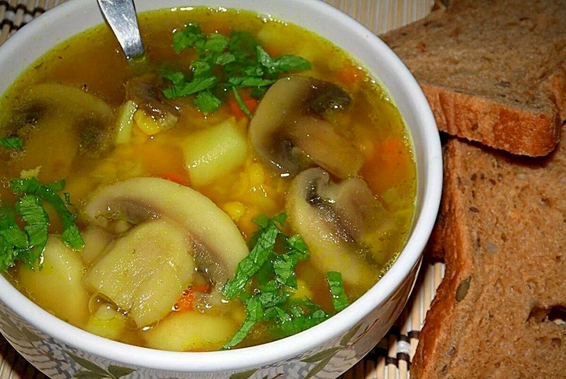 Суп с белыми грибами Гала-Гала