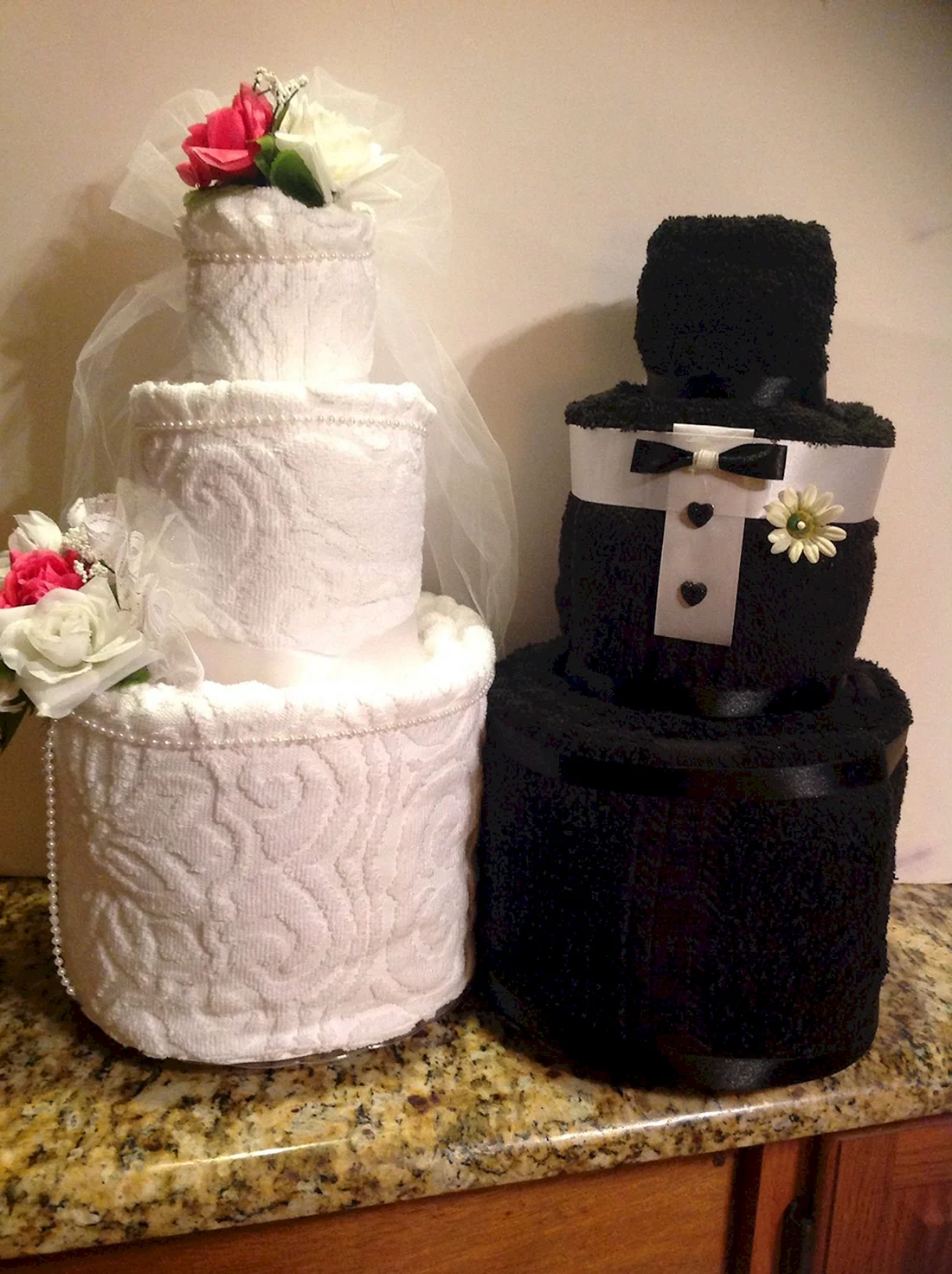 Свадебный торт из полотенец