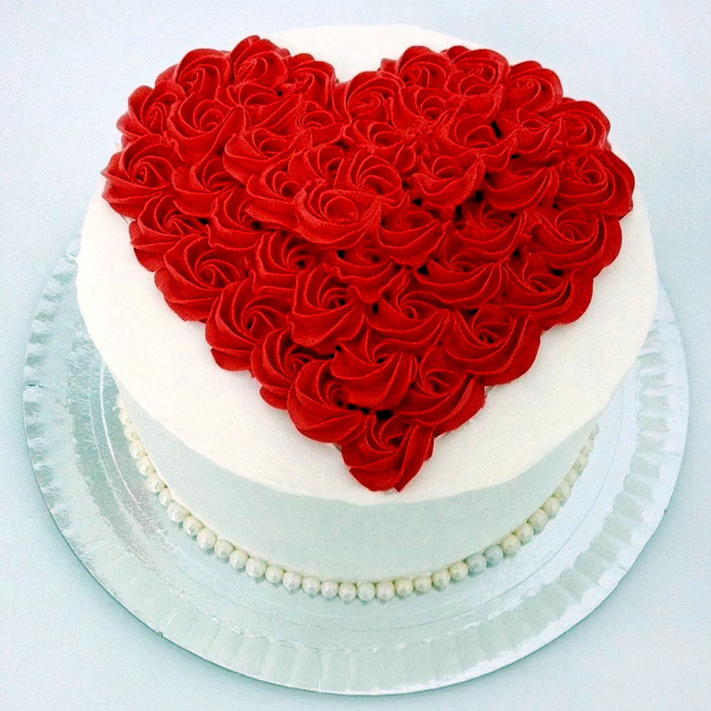 Свадебный торт красный бархат одноярусный