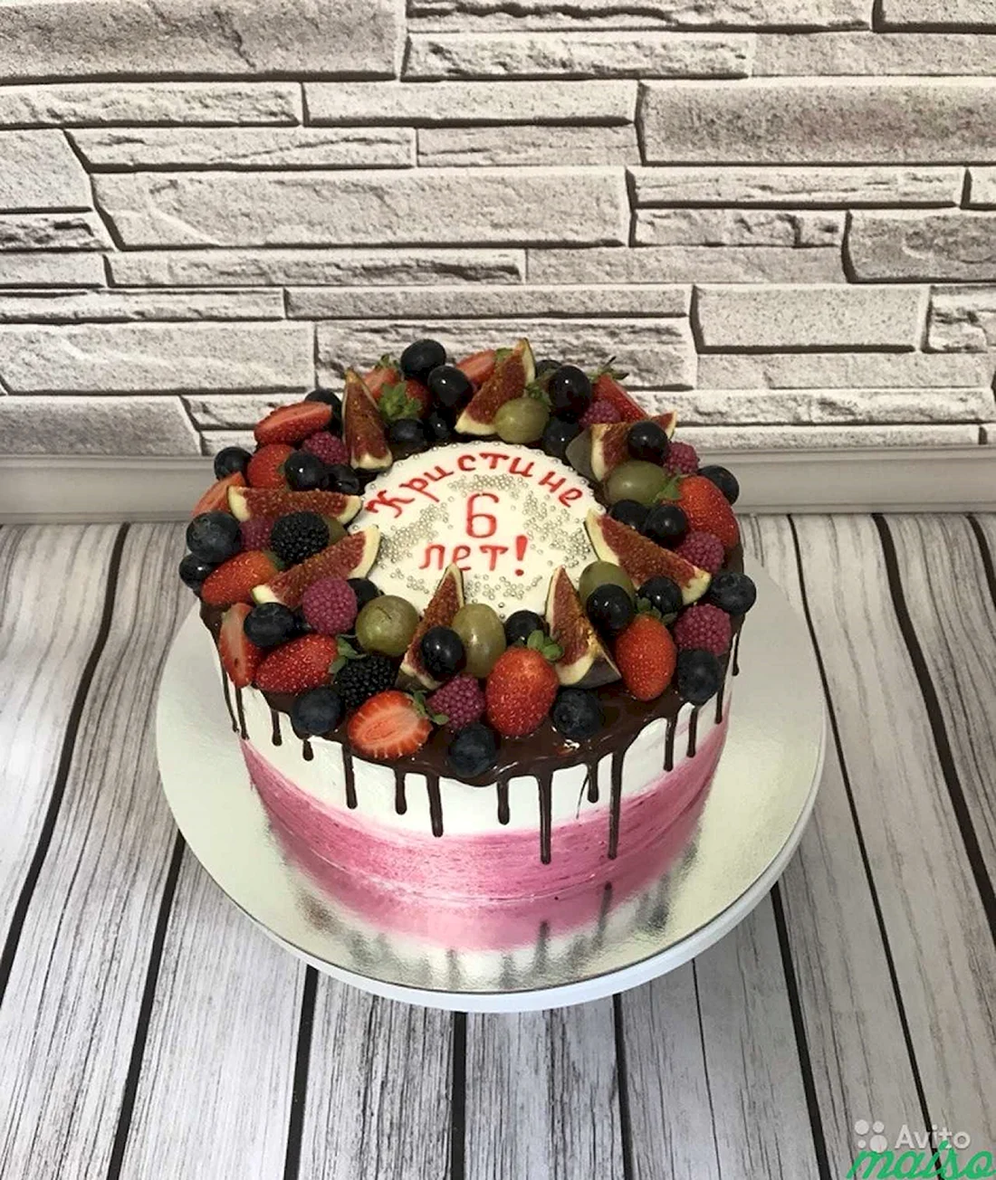 Торт на день рождения без мастики