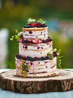 Торт на свадьбу рустик