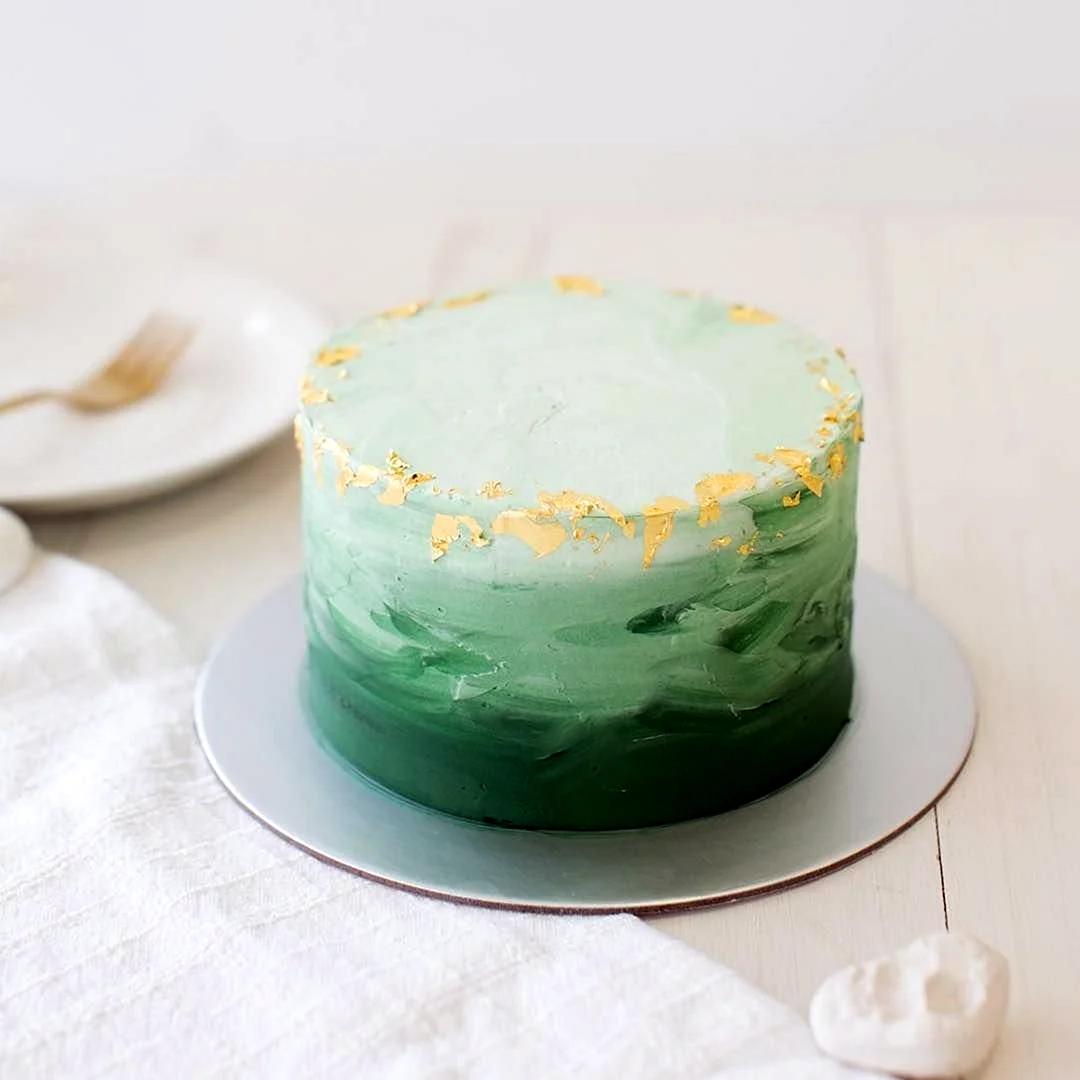 Торт с крем чиз зеленый