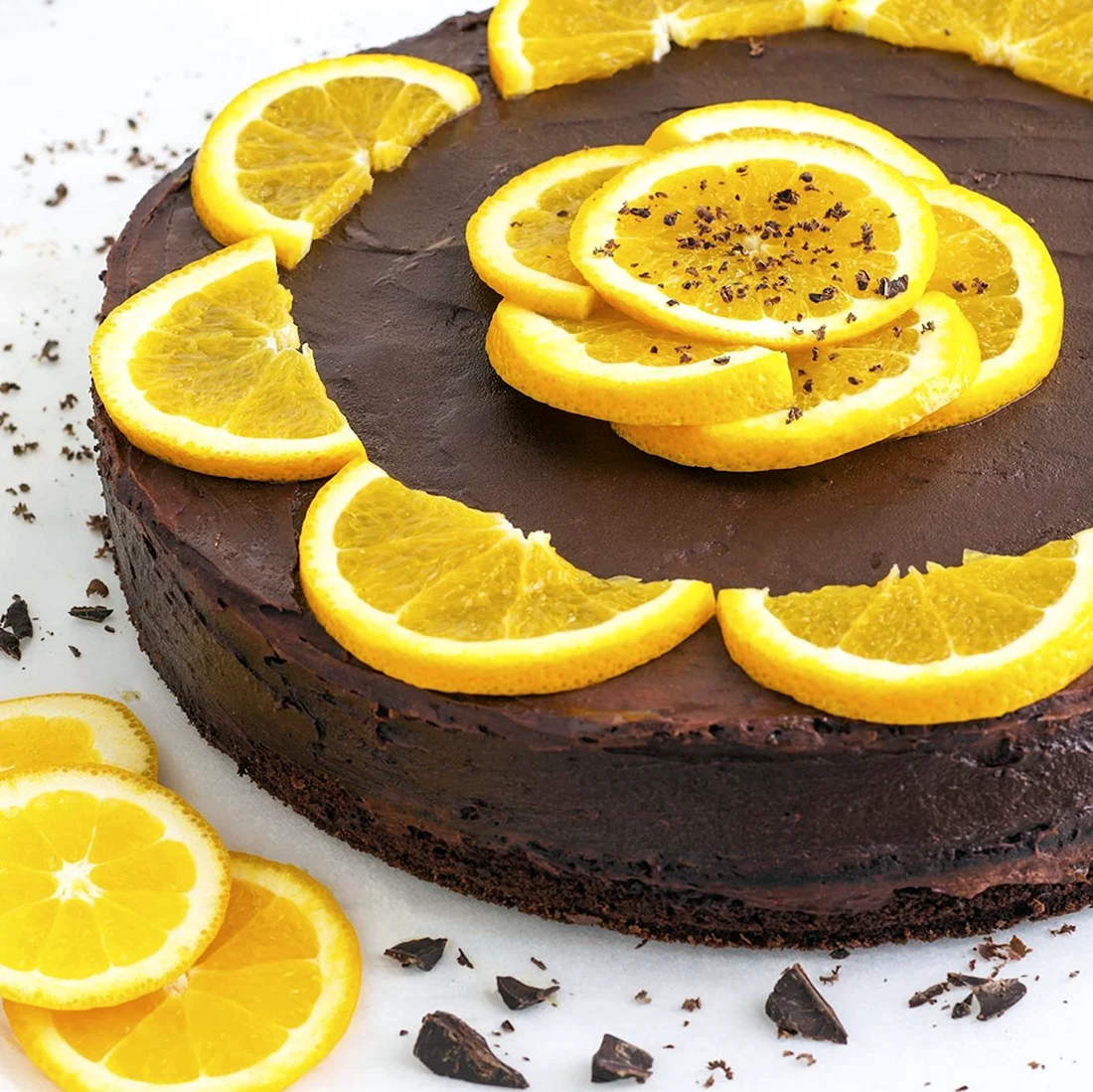 Торт шоколадно–апельсиновый