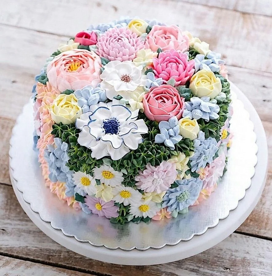 Торт цветы