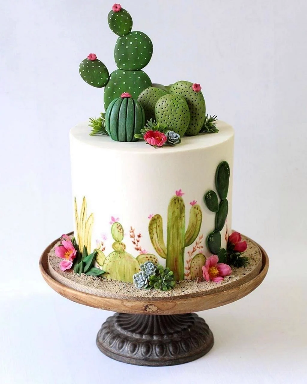 Тортик с кактусами