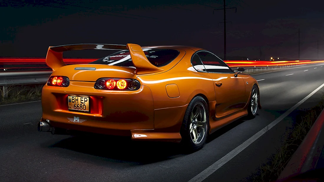 Toyota Supra a80 Orange