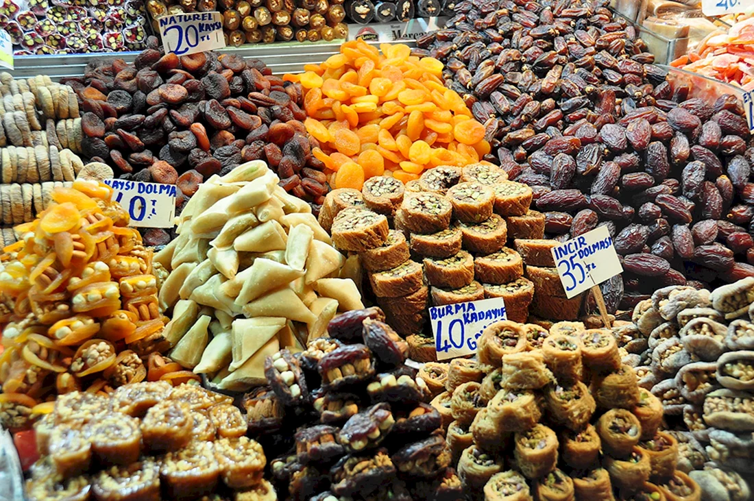 Турецкие сладости на базаре