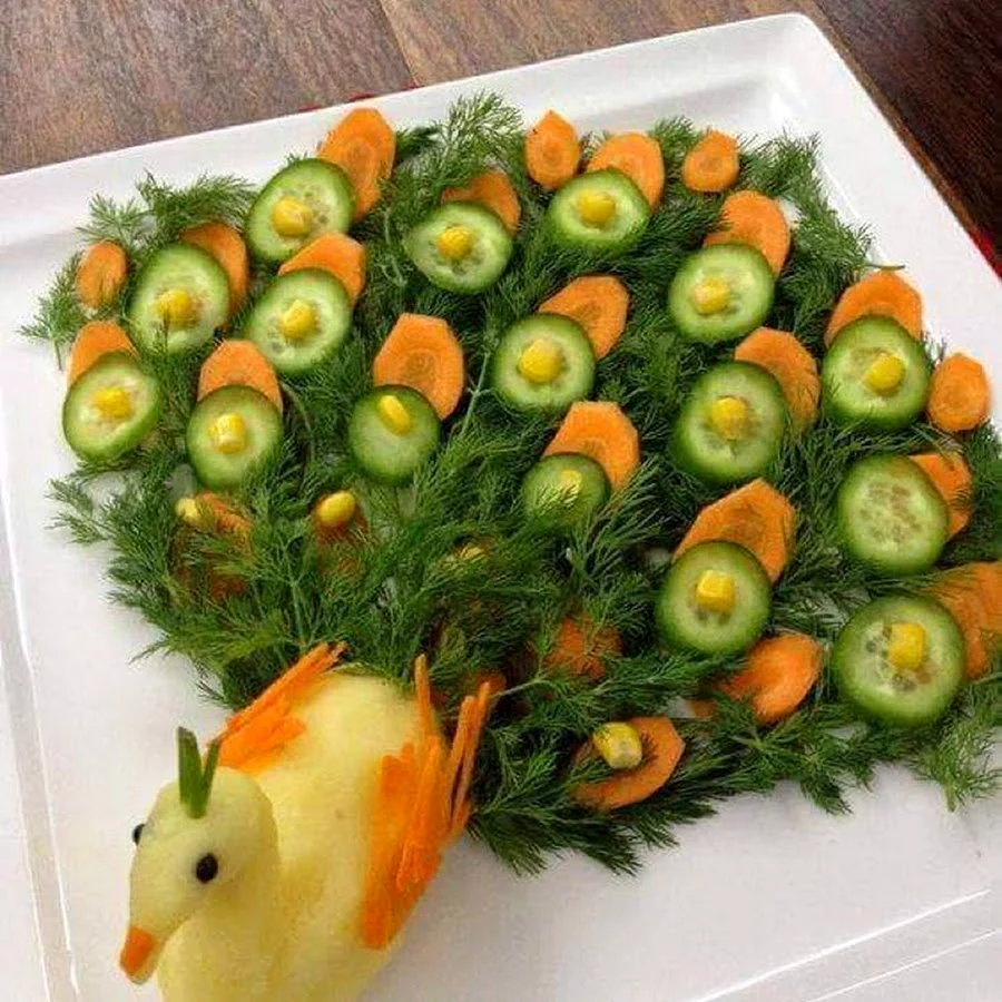Украшение блюд из овощей