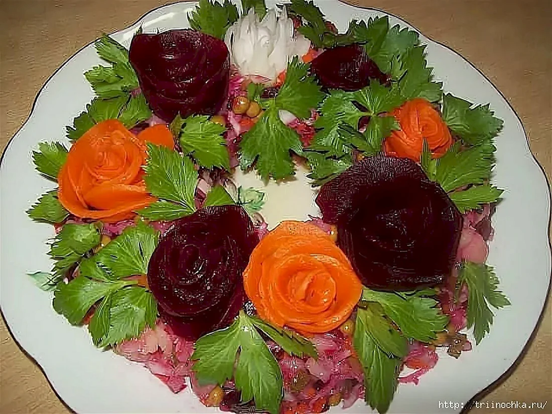 Украшения для салатов из овощей своими руками