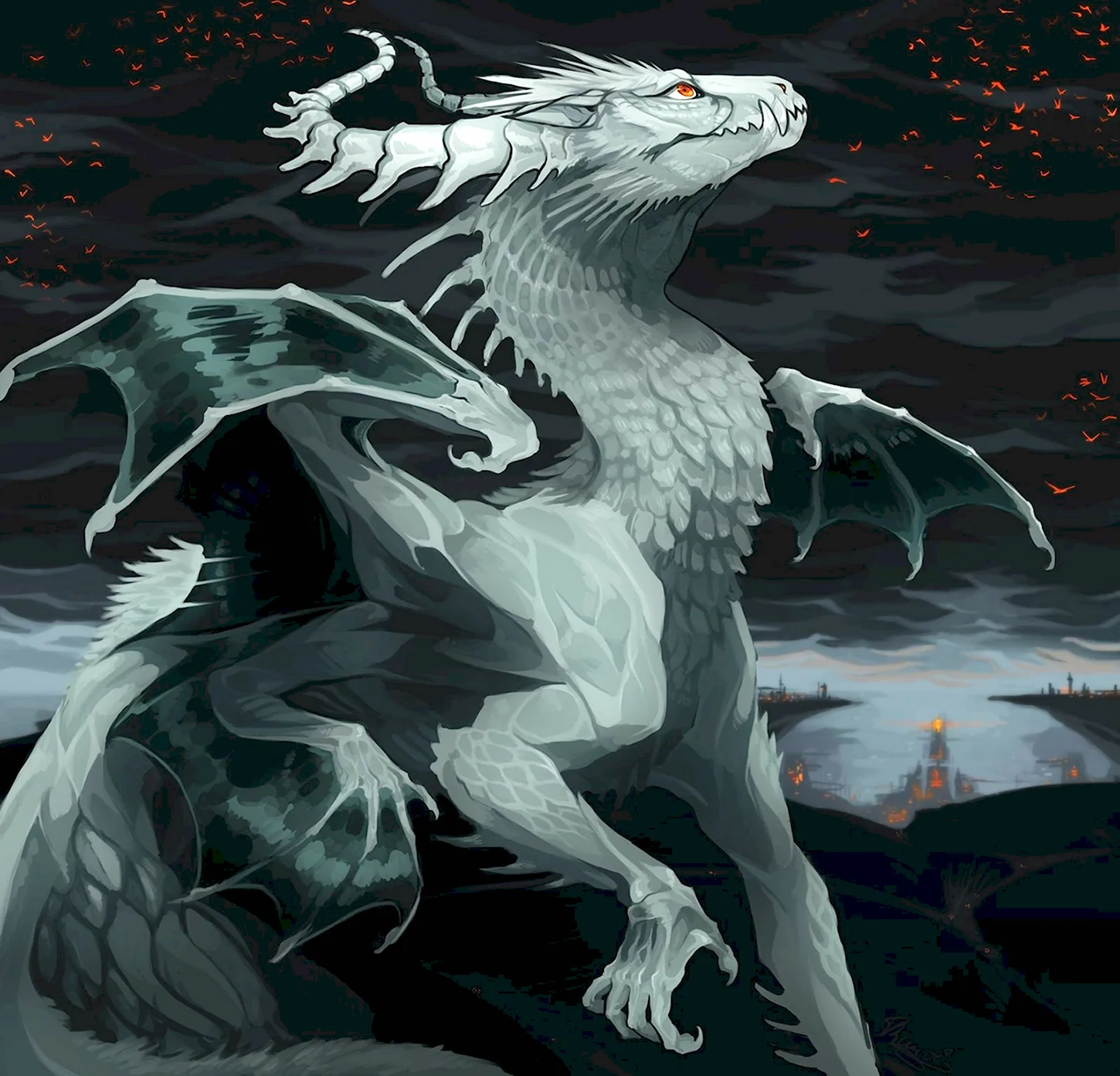 Белый дракон виверна