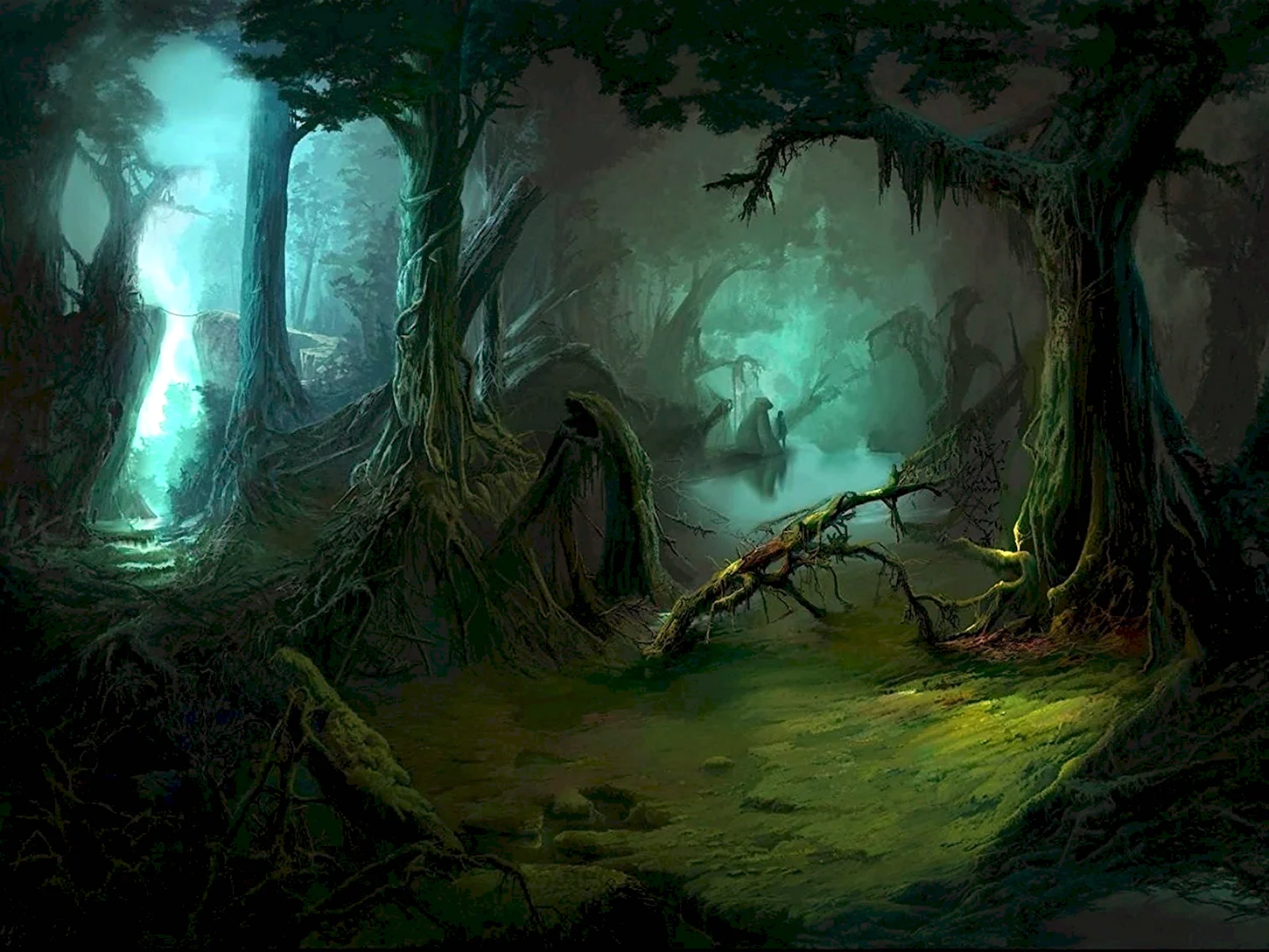 Дремучий лес арт темный